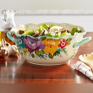 The Pioneer Woman Sweet Romance Serving Bowl in White, Blue, Purple, Yellow